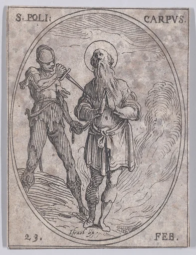 S. Joseph d'Arimathie (St. Joseph of Arimathea), February 22nd, from "Les Images De Tous Les Saincts et Saintes de L'Année" (Images of All of the Saints and Religious Events of the Year)