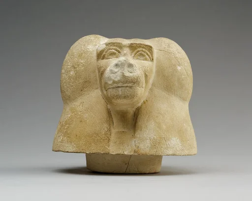 Canopic jar lid with head of a baboon (Hapy)