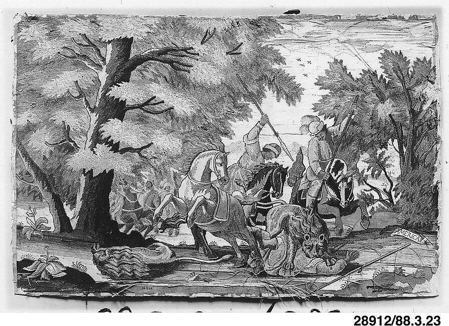 Lion Hunt ("America") — Leonardus Quesi|Antonio Tempesta