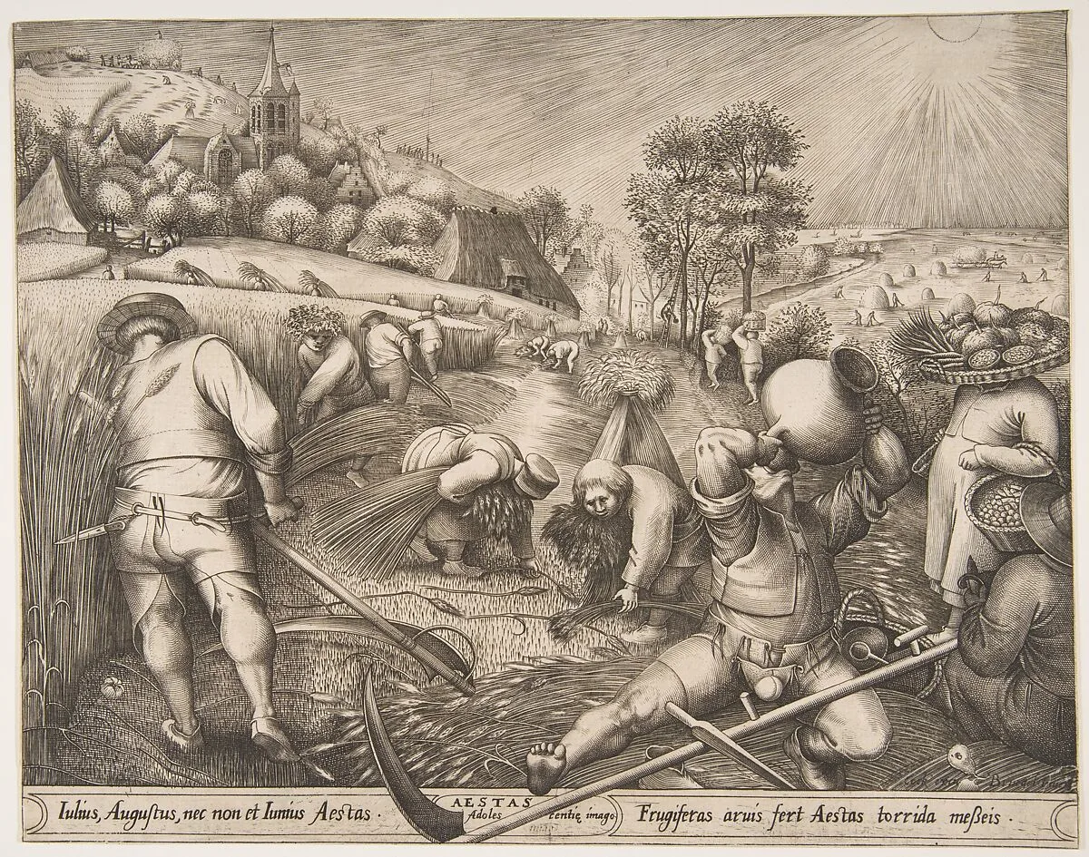 Summer (Aestas) from the series The Seasons — Pieter van der Heyden|Pieter Bruegel the Elder|Hieronymus Cock