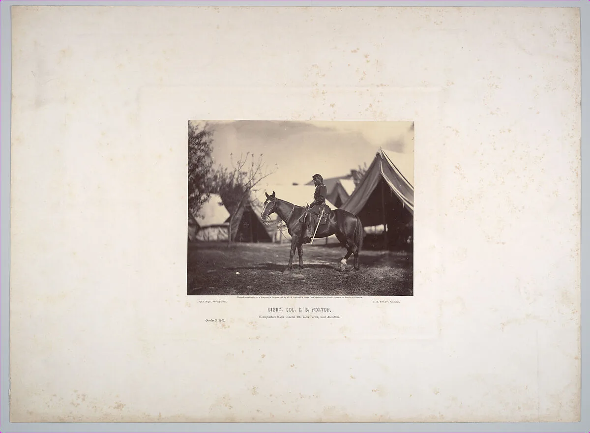 Lieutenant Colonel Charles B. Norton. Headquarters of Major General Fitz John Porter, near Antietam, Maryland — Alexander Gardner