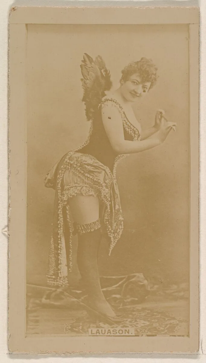Miss Lauason, from the Actresses series (N245) issued by Kinney Brothers to promote Sweet Caporal Cigarettes — Kinney Brothers Tobacco Company