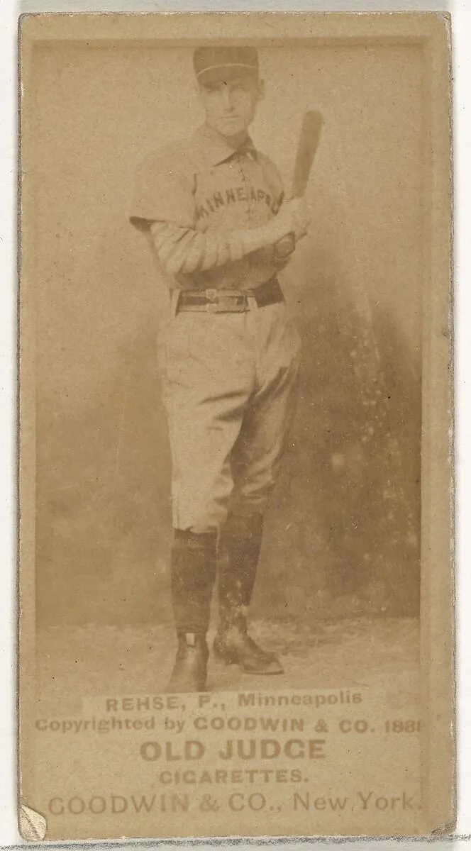 Rehse, Pitcher, Minneapolis, from the Old Judge series (N172) for Old Judge Cigarettes — Goodwin & Company