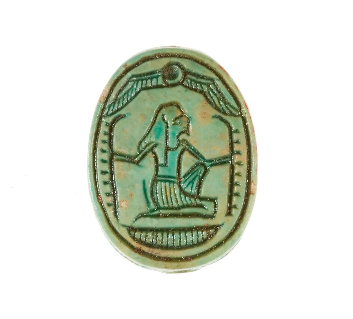 Scarab Inscribed with a Hieroglyphic Motif — Unknown