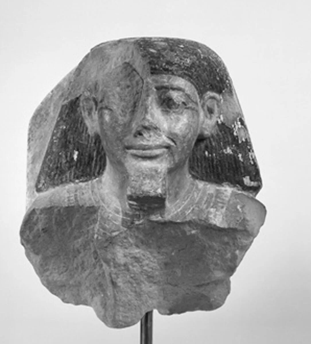 Head and Shoulders of a Man from a Pair Statue — Unknown