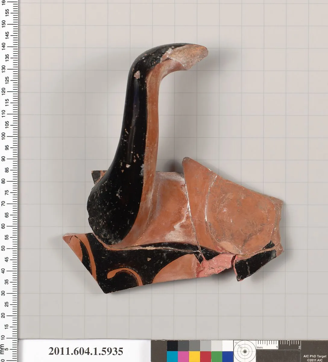 Terracotta fragment of a kylix (drinking cup) — Unknown