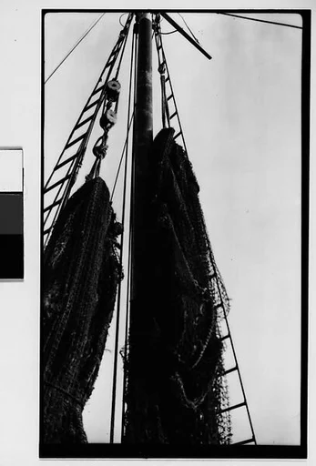 [Detail of Fishing Boat: Mast, Rigging, and Tackle]