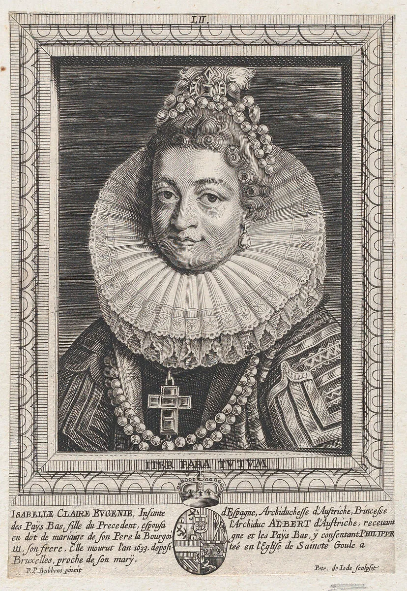 Portrait of Isabella Clara Eugenia, Infanta of Spain — Peter Paul Rubens|Pieter de Jode II|Infanta Isabella Clara Eugenia