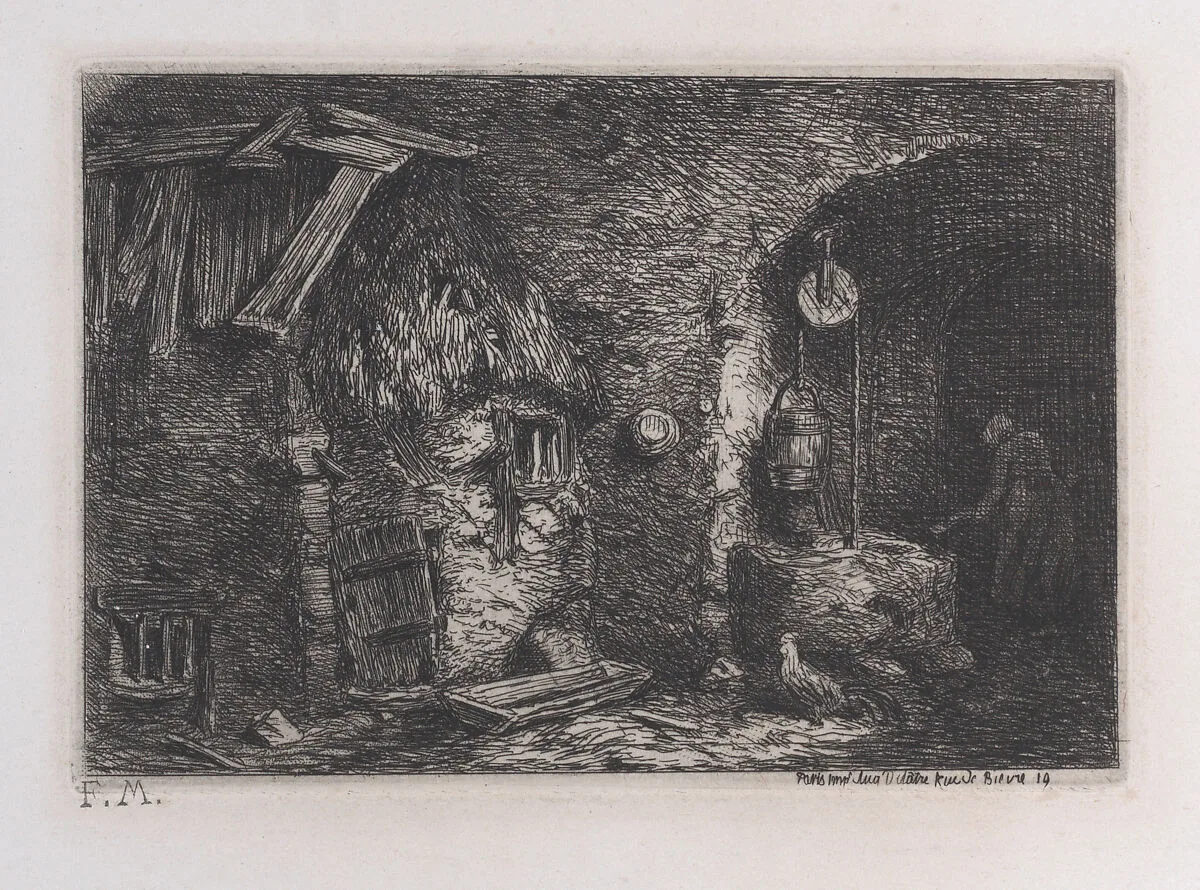 The Well — Charles Jacque|Auguste Delâtre