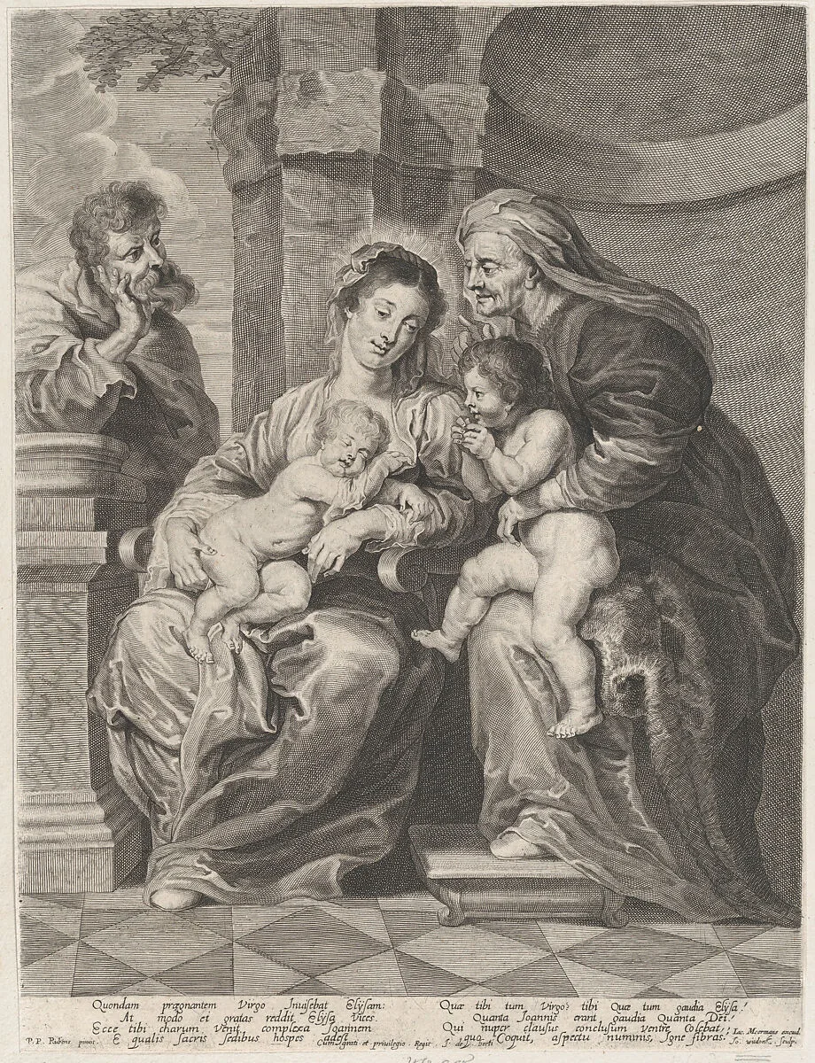 The Holy Family with Saint Elizabeth and the infant Saint John the Baptist — Jan (Hans) Witdoeck|Peter Paul Rubens|Joannes Moerman