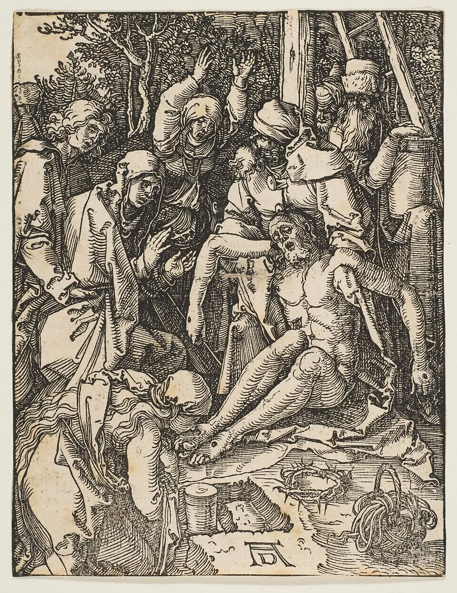 The Lamentation, from "The Small Passion" — Albrecht Dürer