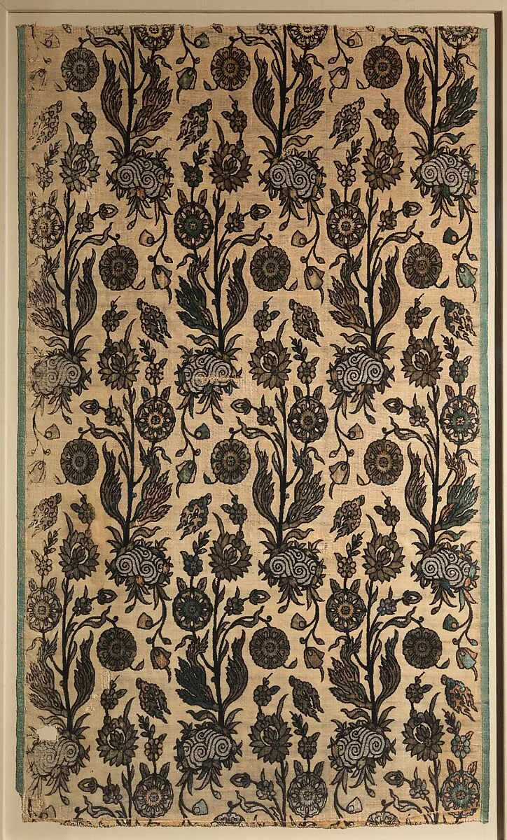 Velvet Panel with Flowering Plants — Unknown