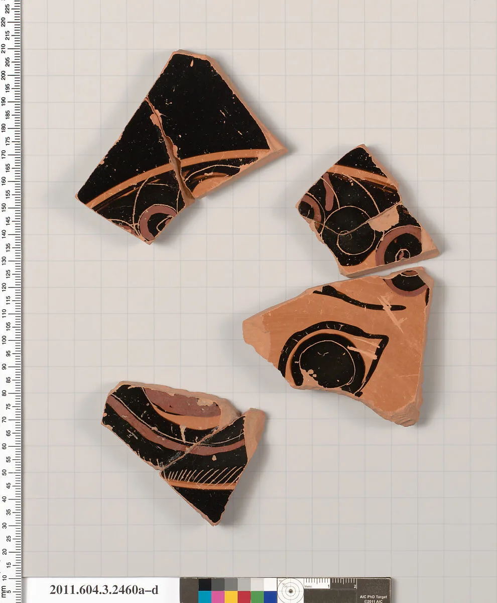 Terracotta fragments of a kylix (drinking cup) — Unknown