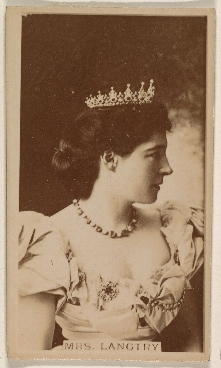 Mrs. Langtry, from the Actresses series (N245) issued by Kinney Brothers to promote Sweet Caporal Cigarettes — Kinney Brothers Tobacco Company