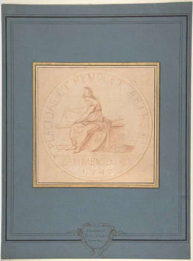 Design for a Medal: Bâtiments du Roy, 1740