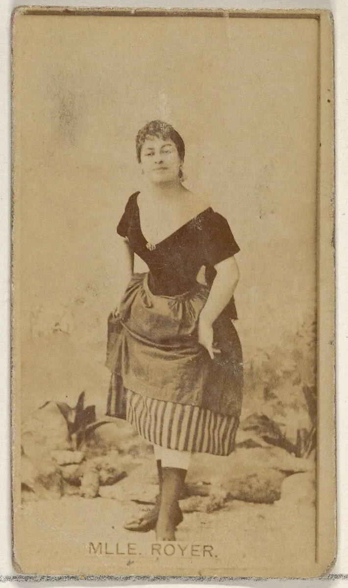 Mlle. Royer, from the Actors and Actresses series (N45, Type 8) for Virginia Brights Cigarettes — Allen & Ginter