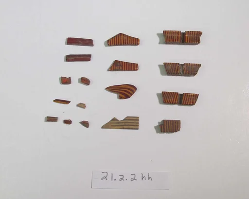Inlays from shrine: cross bars from a djed pillar (?)
