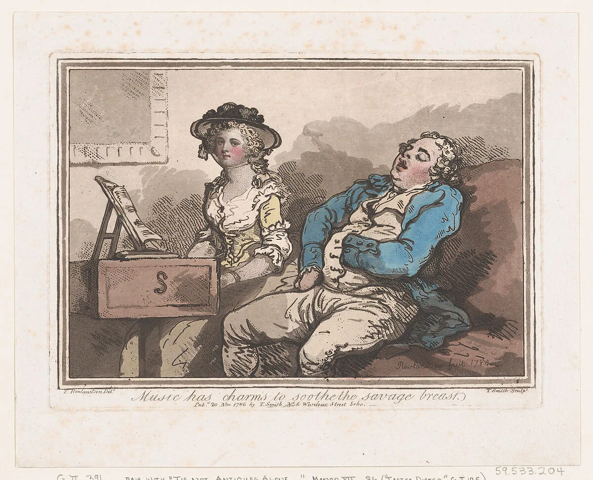 Music Has Charms to Soothe the Savage Breast — T. Smith|Thomas Rowlandson