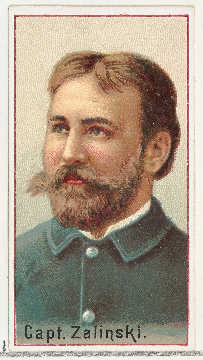 Captain Zalinski, printer's sample for the World's Inventors souvenir album (A25) for Allen & Ginter Cigarettes — Allen & Ginter