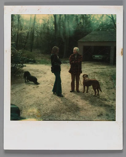 [Mary Knollenberg and Unidentified Woman in Driveway]