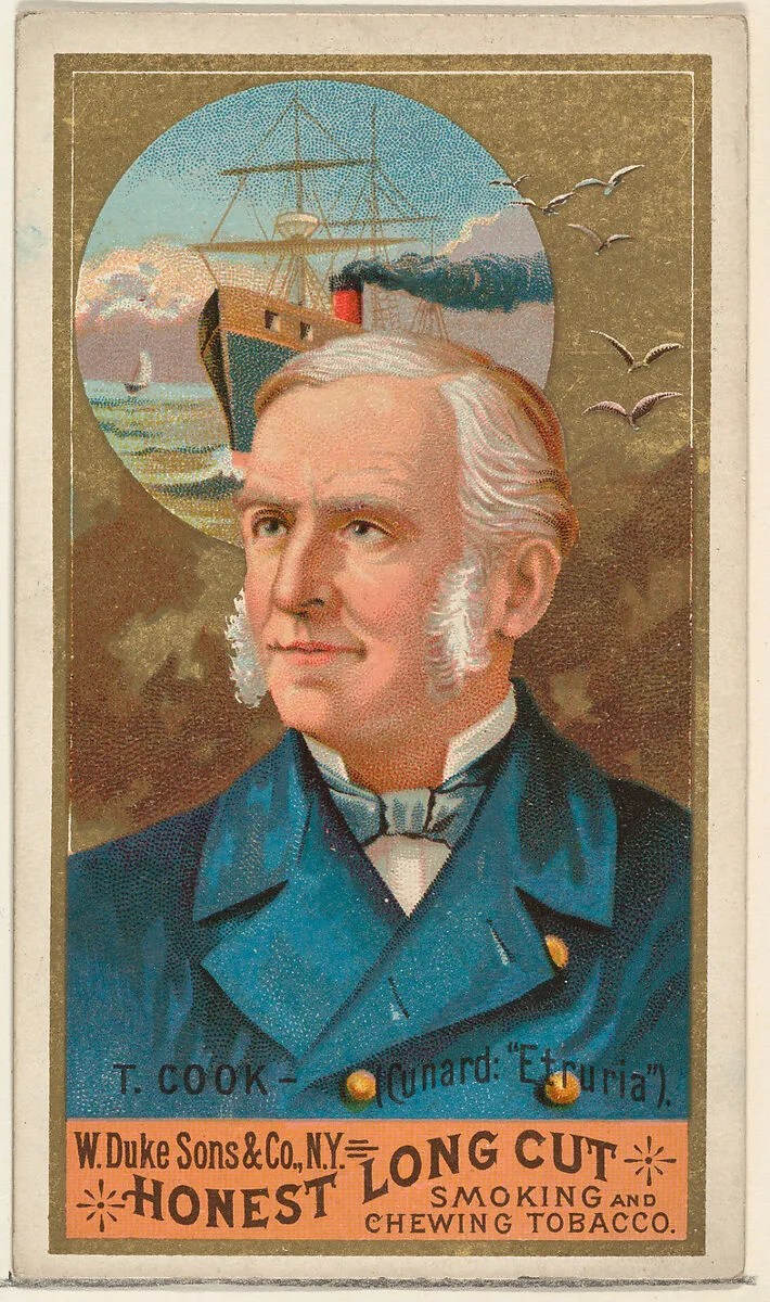 T. Cook, from the Sea Captains series (N127) issued by Duke Sons & Co. to promote Honest Long Cut Tobacco — W. Duke, Sons & Co.|George S. Harris & Sons