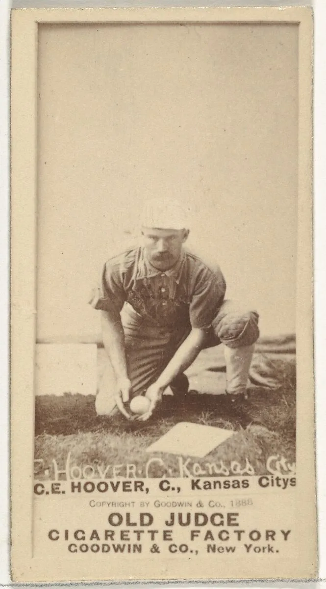 Charles E. "Charlie" Hoover, Catcher, Kansas City Cowboys, from the Old Judge series (N172) for Old Judge Cigarettes — Goodwin & Company
