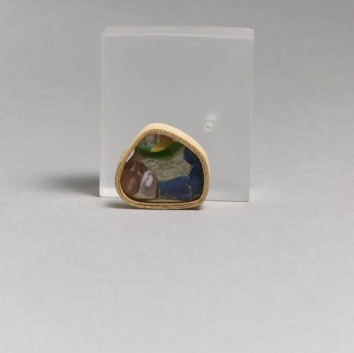 Glass mosaic fragment — Unknown