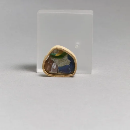 Glass mosaic fragment