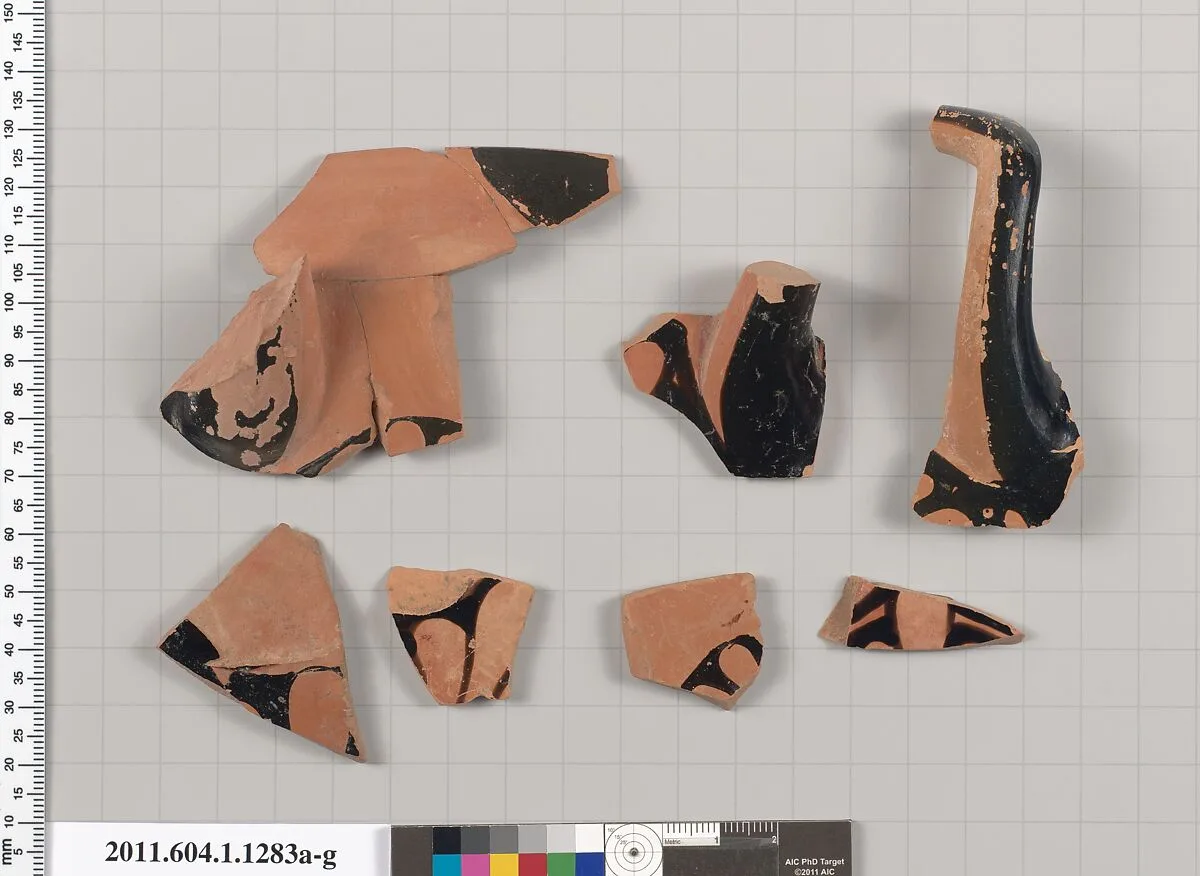 Terracotta fragments of kylikes (drinking cups) — Unknown
