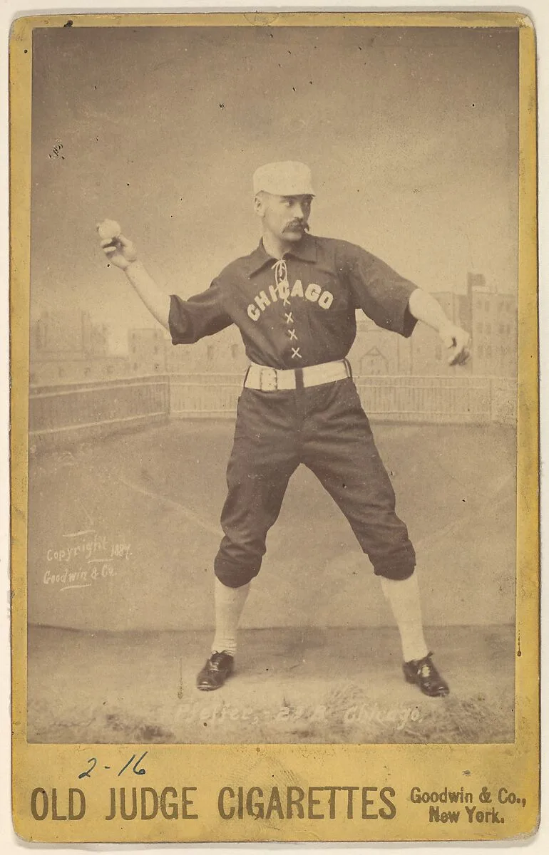 Fred Pfeffer, 2nd Base, Chicago, from the series Old Judge Cigarettes — Goodwin & Company