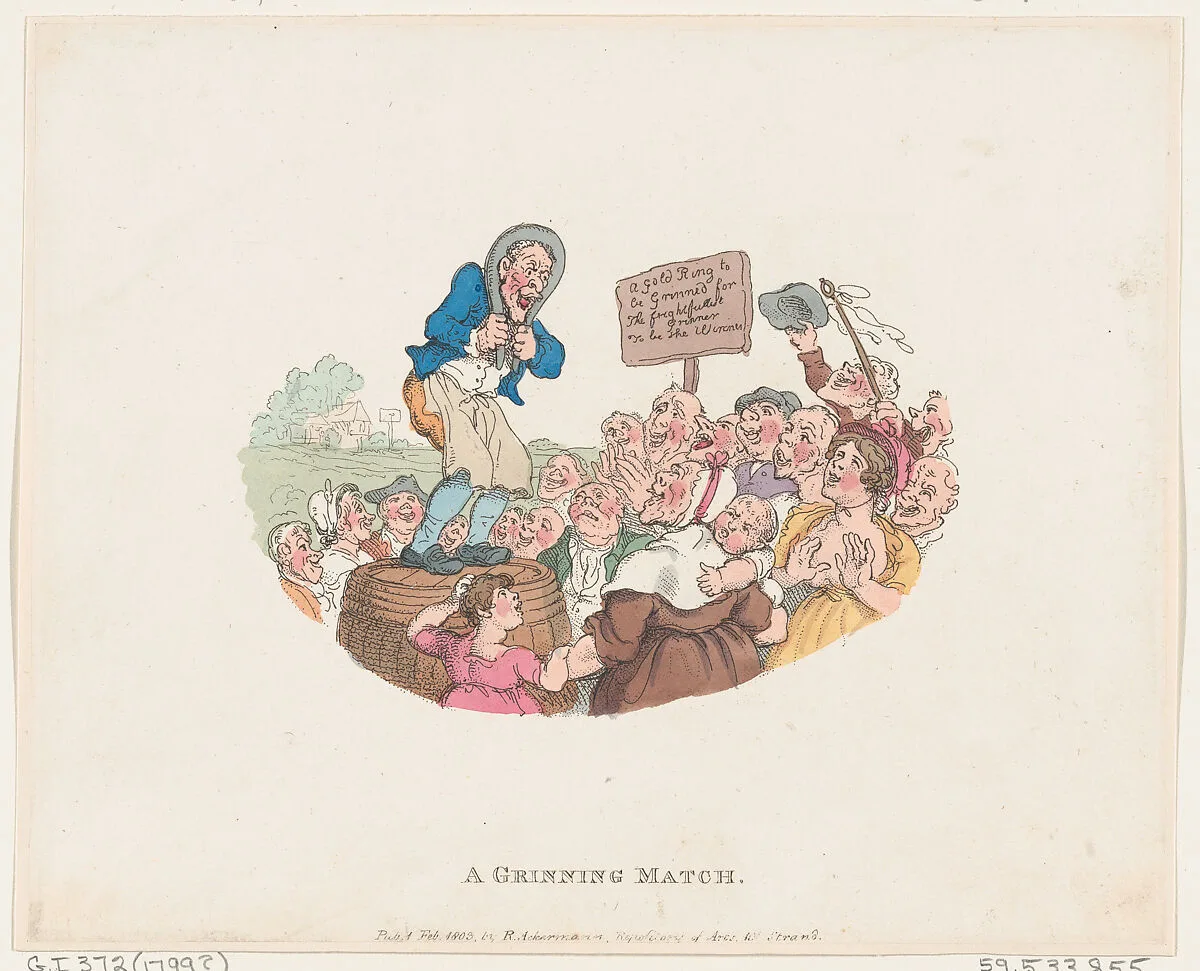 A Grinning Match — Henry William Bunbury|Rudolph Ackermann, London|Thomas Rowlandson