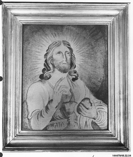 Jesus blessing the bread and wine