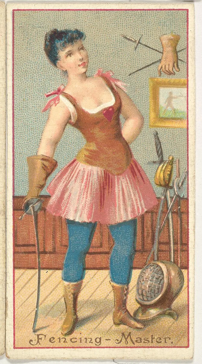 Fencing Master, from the Occupations of Women series (N502) for Frishmuth's Tobacco Company — Frishmuth's Tobacco Company