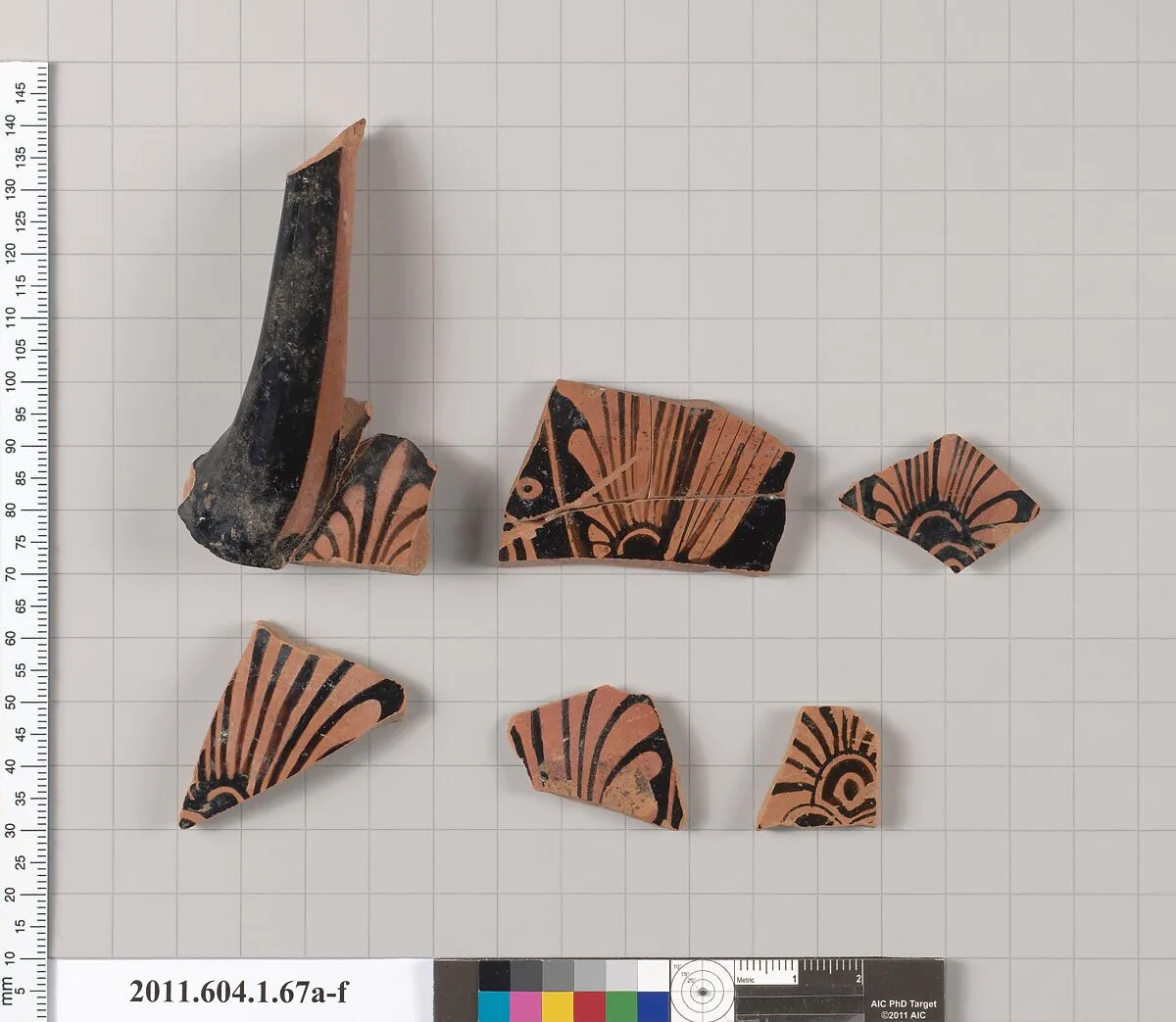 Terracotta fragments of a kylix (drinking cup) — Unknown