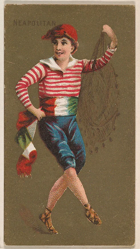 Neapolitan, from National Dances (N225, Type 2) issued by Kinney Bros. — Kinney Brothers Tobacco Company