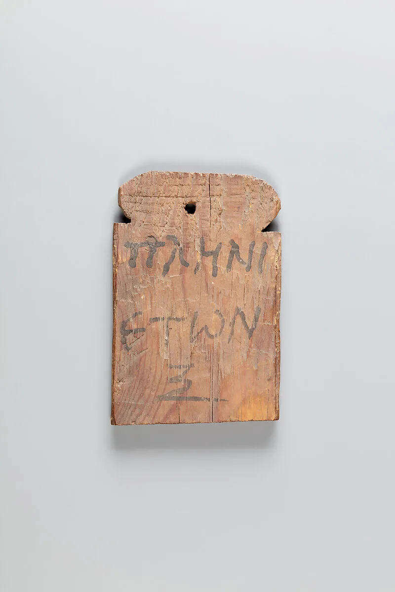 Mummy label of Pleni, age 60 — Unknown