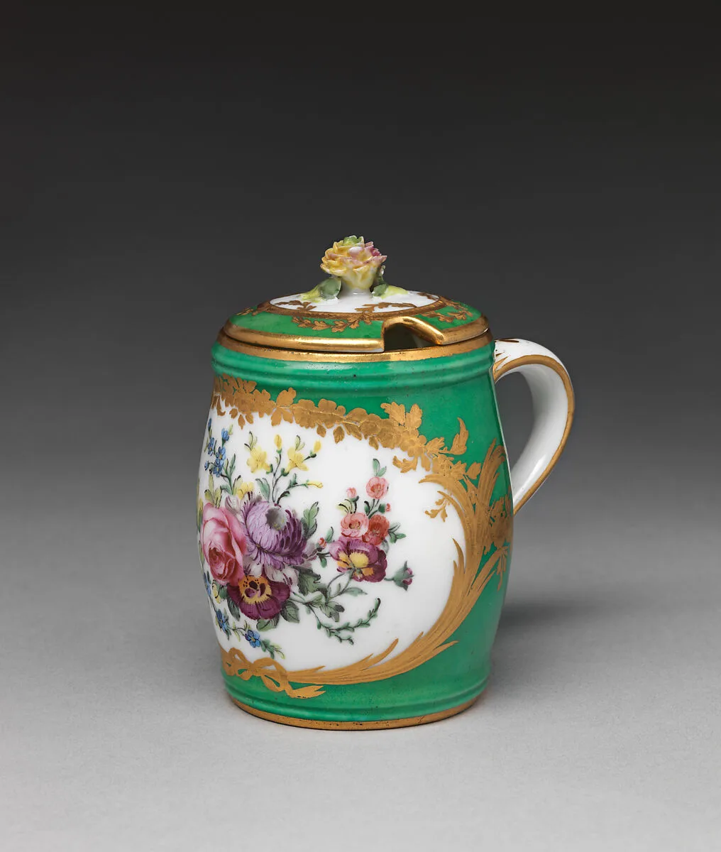Mustard pot with cover (one of two) (part of a service) — Sèvres Manufactory|Etienne-Henry Le Guay|Charles-Nicolas Buteux