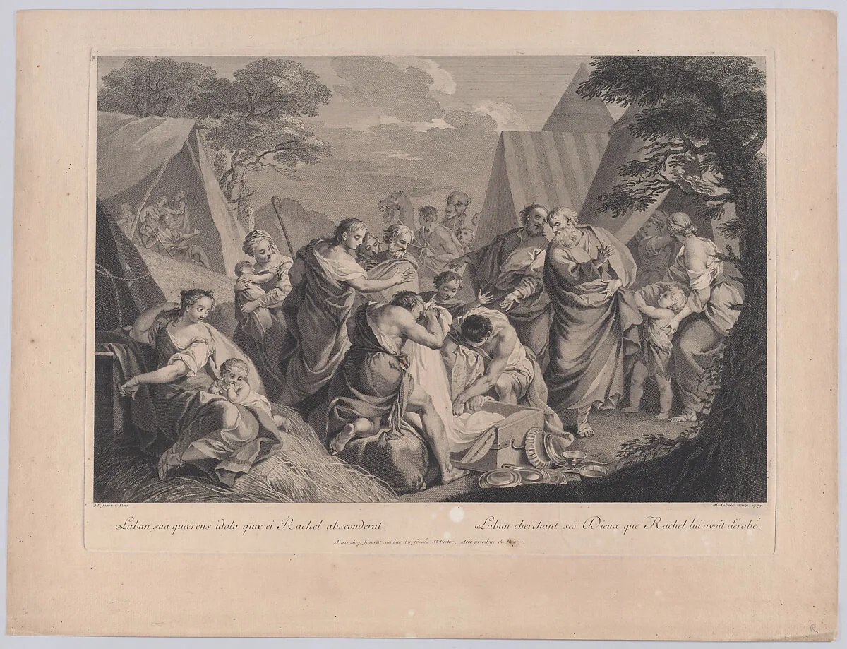 Laban Searching for his Gods, after Etienne Jeaurat — Etienne Jeaurat|Michel Aubert