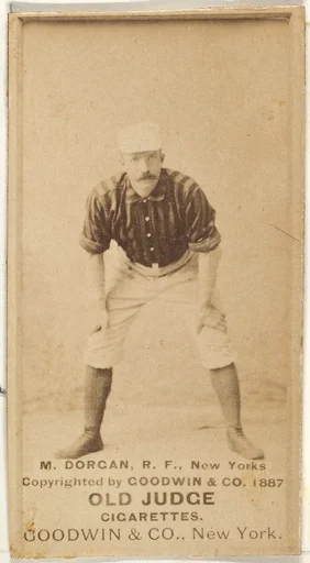 Michael Cornelius Dorgan, Right Field, New York, from the Old Judge series (N172) for Old Judge Cigarettes