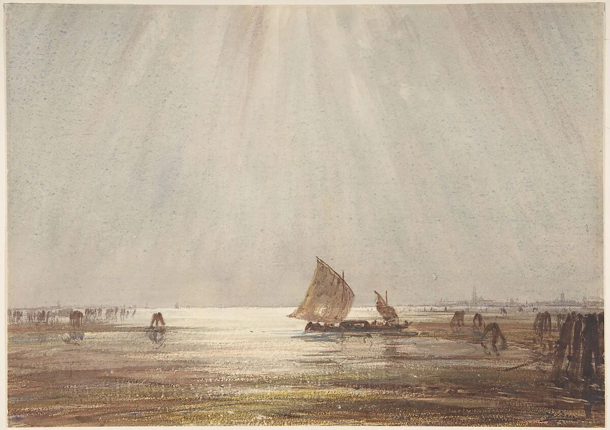 Venetian fishing boat — Félix-François-Georges-Philibert Ziem