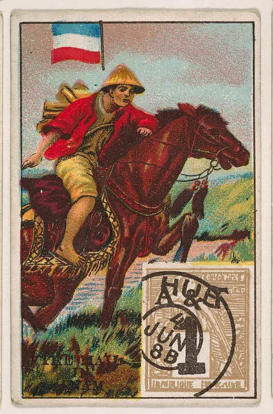 The Mail in Anam, bakery card from the Stamps and Mail Carriers of All Nations series (D73), issued by the Rochester Baking Company — Rochester Baking Company
