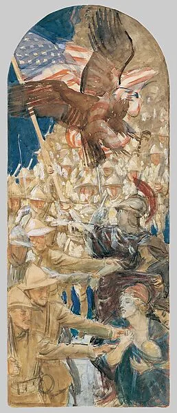 Study for "The Coming of the Americans" — John Singer Sargent