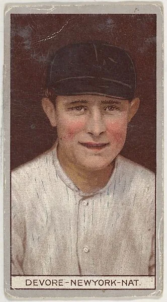 Joshua Devore, New York, National League, from the Brown Background series (T207) for the American Tobacco Company — American Tobacco Company