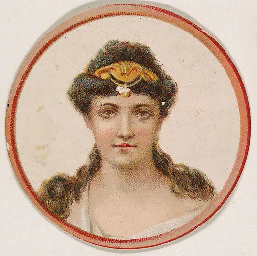 Portrait of woman, from the Novelties series (N228, Type 2) issued by Kinney Bros. — Kinney Brothers Tobacco Company