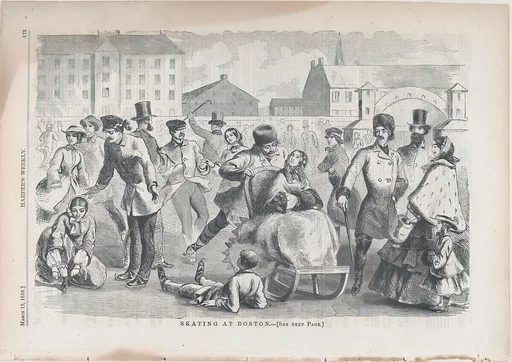 Skating at Boston (from "Harper's Weekly," Vol. III)