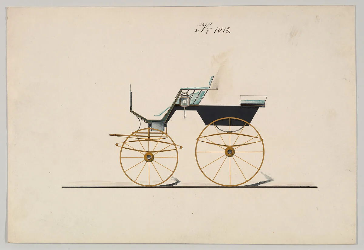 Design for 4 seat Phaeton, no top, no. 1016 — Brewster & Co.