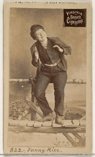 Card 822, Fanny Rice, from the Actors and Actresses series (N45, Type 2) for Virginia Brights Cigarettes
