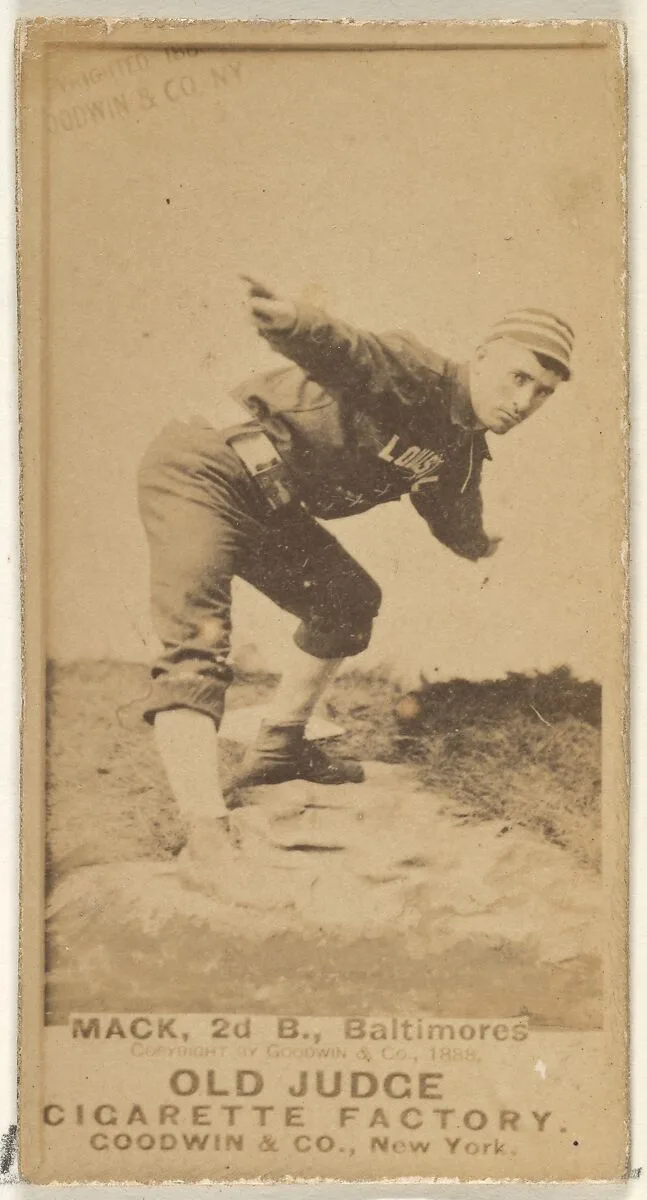 Mack, 2nd Base, Baltimore Orioles, from the Old Judge series (N172) for Old Judge Cigarettes — Goodwin & Company