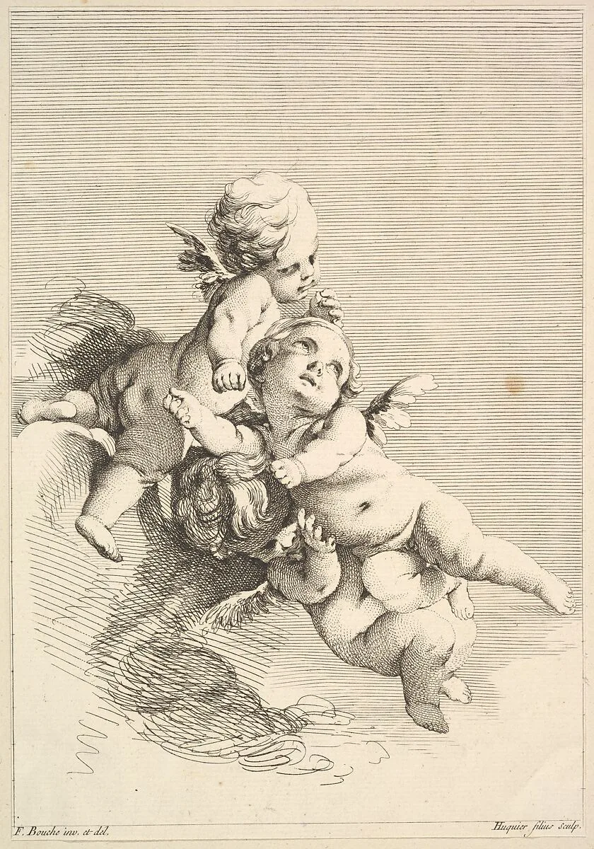 Three Cupids — François Boucher|Jacques Gabriel Huquier