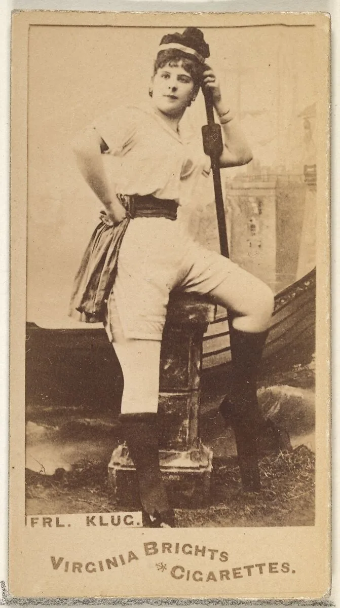Fräulein Klug, from the Actors and Actresses series (N45, Type 1) for Virginia Brights Cigarettes — Allen & Ginter